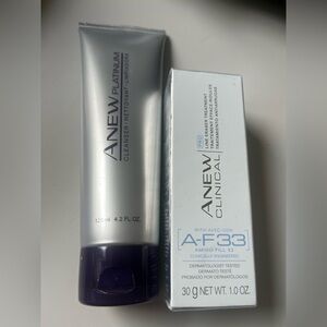 new Avon ANEW Clinical pro+ Line Eraser & Avon Anew Platinum Cleanser 4.2 FL Oz